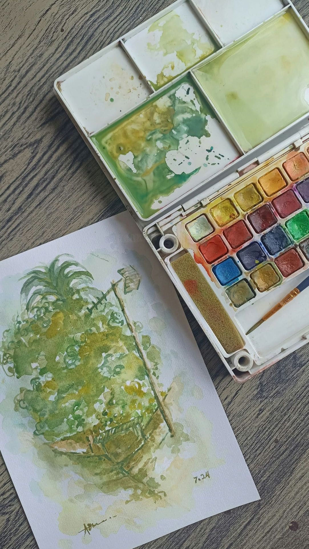 風景・植物モチーフの原画制作